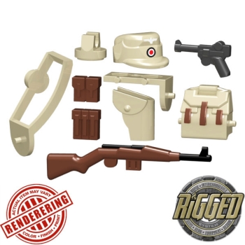 Custom Brick Forge WW2 Deutscher Afrika Corps Waffen Set für z.B. LEGO ® Figuren